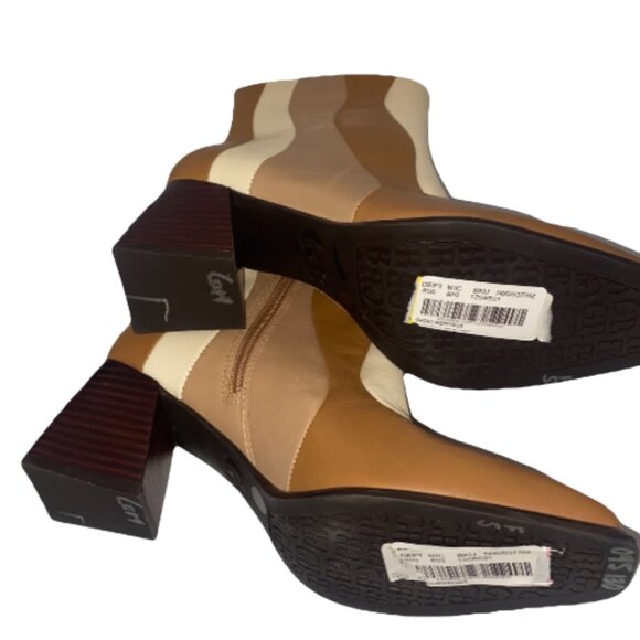 GB Holy Grail Color Block Leather Ladies Booties Size 6M - Picture 5 of 5